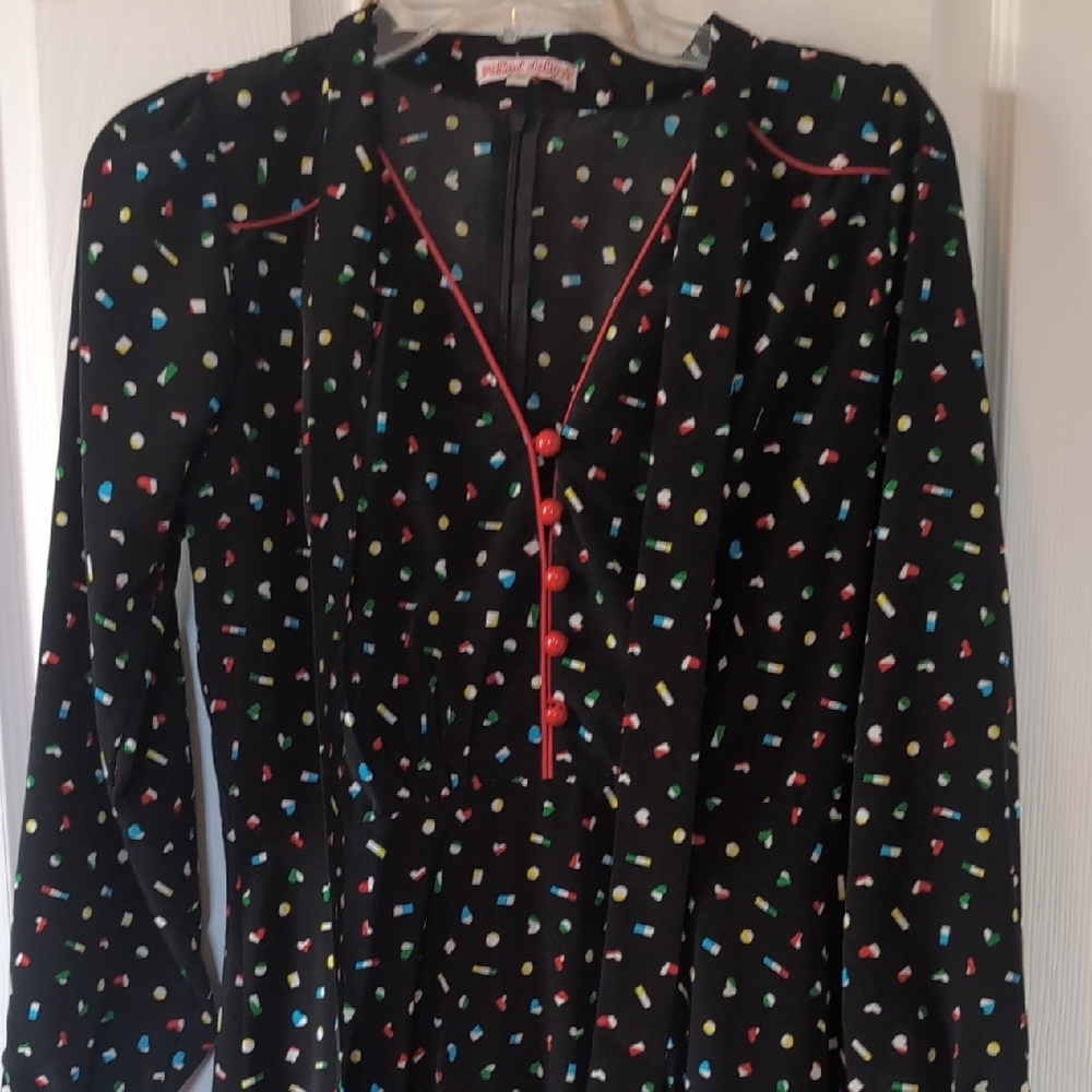 Colorful Polka Dot Long Sleeve Dress